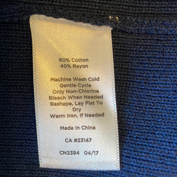 TALBOTS top XL bell sleeve blue - Picture 7 of 8